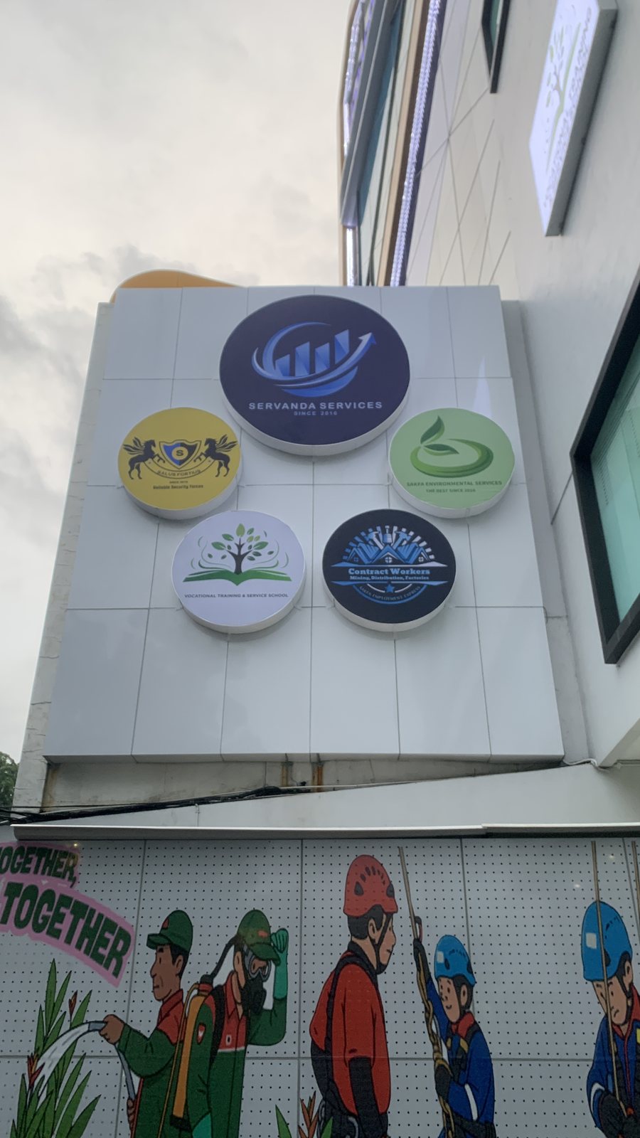 Logo wall signage